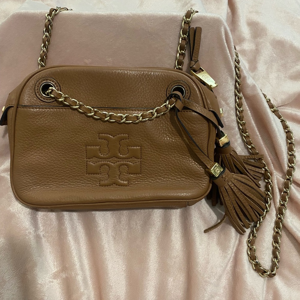 Tory Burch Crossbody or Shoulder Handbag Tan